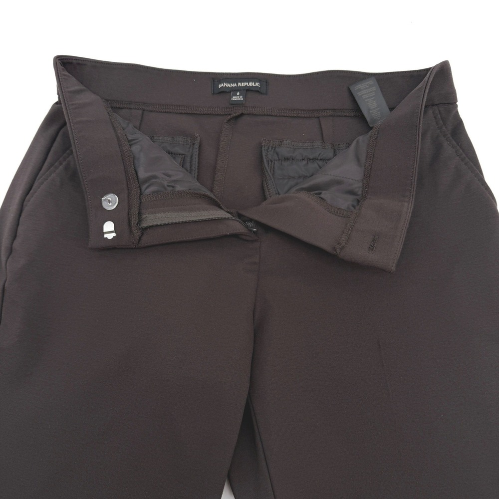 Banana Republic Pants Womens 6 Dark Brown Sloan Slim Fit Stretch Modern 29x26 - Picture 5 of 12